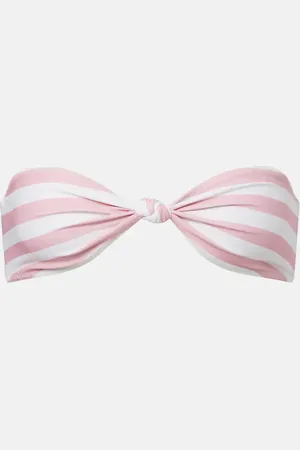 SAME Top bikini a fascia annodato a righe