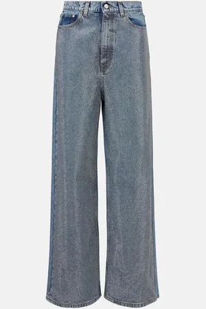 Stella McCartney Jeans a gamba larga con cristalli