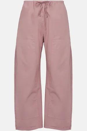 Leset Pantaloni cropped Kyoto a gamba larga in cotone
