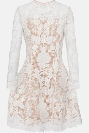Oscar de la Renta Miniabito in pizzo guipure
