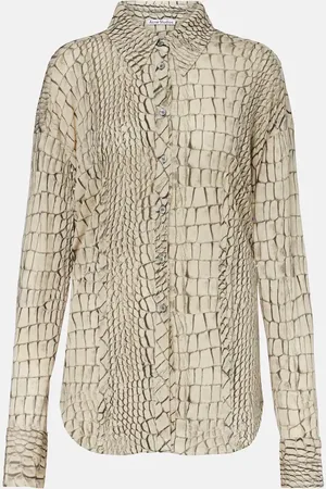 Acne Studios Camicia in jersey con stampa coccodrillo
