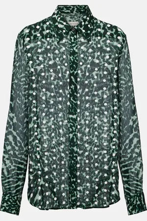 DRIES VAN NOTEN Camicia semitrasparente con stampa