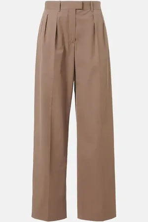 The Row Pantaloni a gamba larg Alfidis in cotone