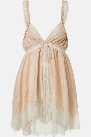 Chloé Chloé Top in seta pongé con pizzo