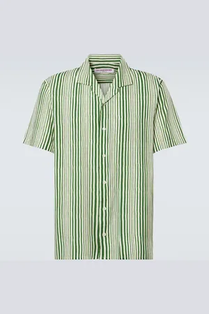 Orlebar Brown Camicia bowling Hibbert a righe