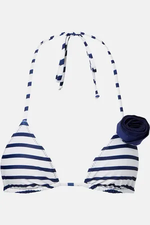 SAME Top bikini Rose 90s con applicazione floreale