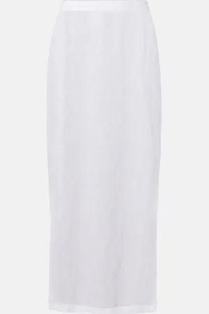 WARDROBE.NYC Gonna midi in pizzo trasparente