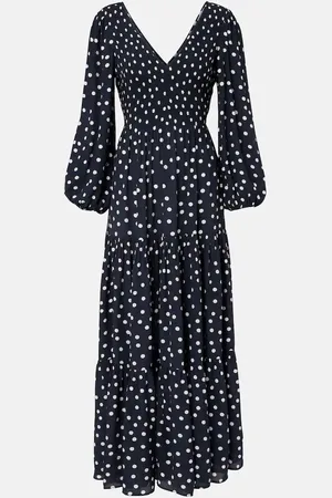 RIXO London Abito midi Brooke a pois