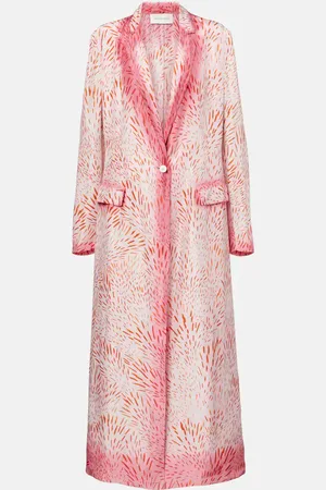 DRIES VAN NOTEN Cappotto in seta con stampa