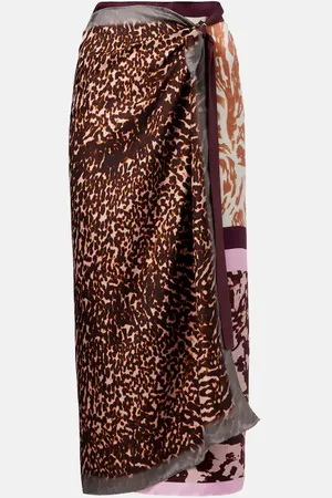 DRIES VAN NOTEN Gonna a portafoglio Scarfy in seta con stampa
