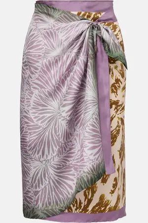 DRIES VAN NOTEN Gonna a portafoglio Scarfy con stampa