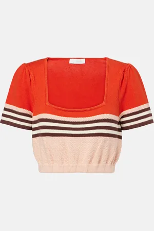 ZIMMERMANN Top Ascension in maglia di misto cotone