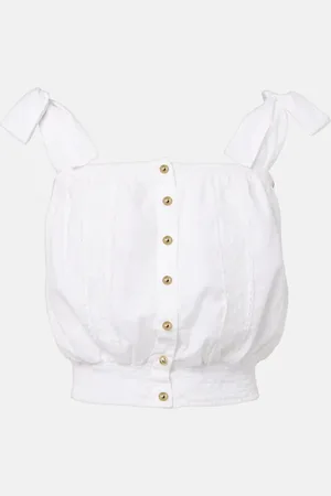 Melissa Odabash Top Giulia in cotone con pizzo