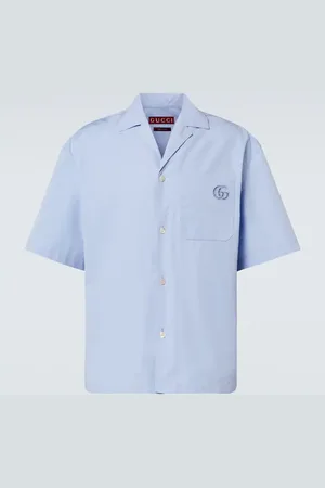 Gucci Camicia Double G in popeline di cotone