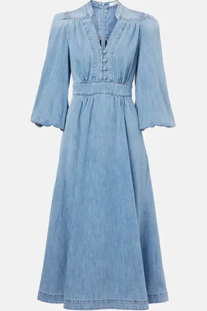 ZIMMERMANN Abito midi di jeans Lucky