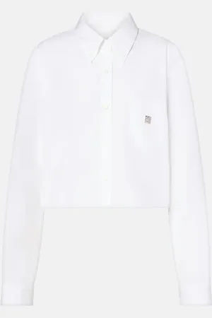 Givenchy Camicia cropped in popeline di cotone