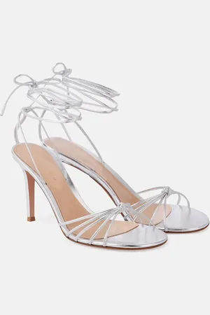 Gianvito Rossi Sandali in pelle metallizzata