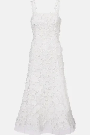 Carolina Herrera Abito midi in pizzo guipure