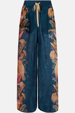 ZIMMERMANN Pantaloni Ascension in seta con stampa floreale