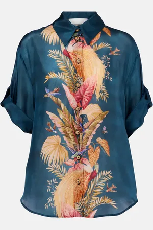 ZIMMERMANN Camicia Ascension in seta con stampa