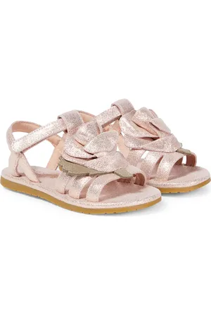 Donsje Sandali Fiyola in pelle con glitter