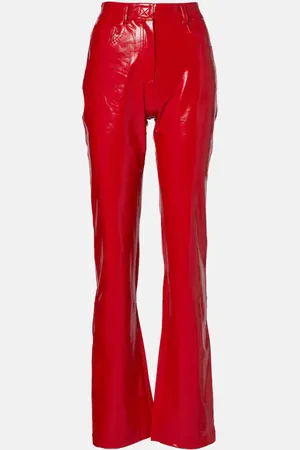 Norma Kamali Pantaloni bootcut in similpelle