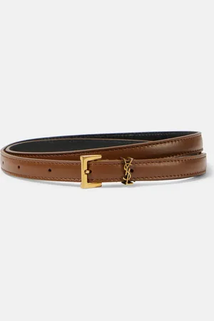Saint Laurent Cintura Cassandre in pelle
