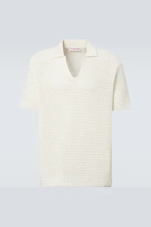 Orlebar Brown Polo Batten in crochet di cotone