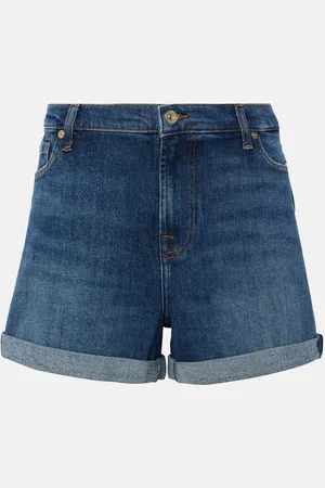 7 for all Mankind Shorts di jeans a vita media