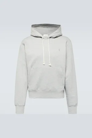 Saint Laurent Felpa Cassandre in cotone con cappuccio