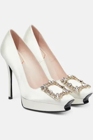 Roger Vivier Pumps in raso con plateau