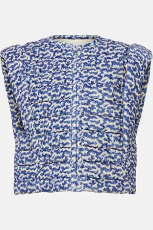 Marant Etoile Gilet Aziela in cotone con stampa