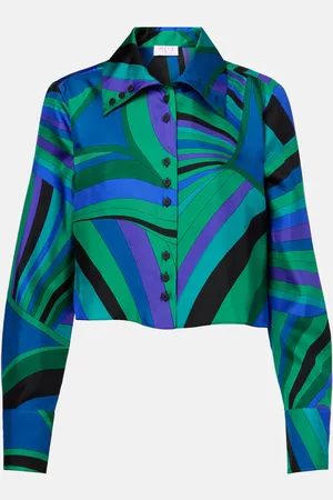 Puccini Camicia cropped Iride in seta