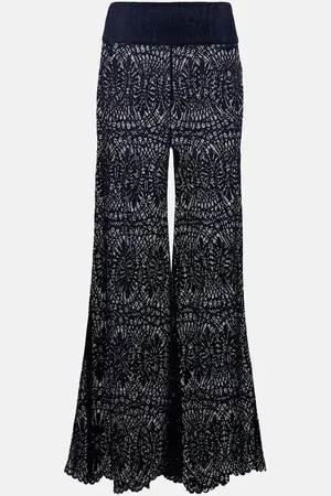 ALEXANDRA MIRO Pantaloni a gamba larga Paloma in pizzo