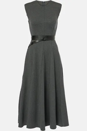Norma Kamali Abito midi Grace in misto cotone