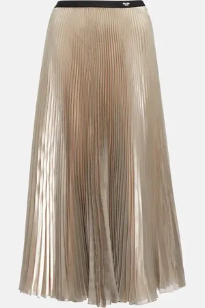 Prada Gonna midi plissé in voile
