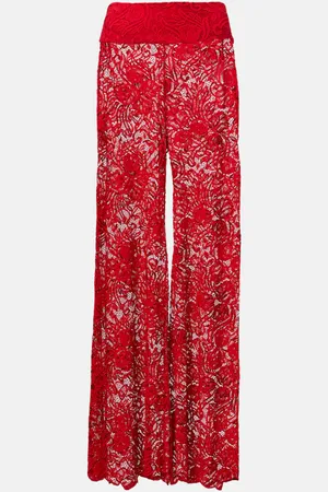 ALEXANDRA MIRO Pantaloni a gamba larga Paloma in pizzo
