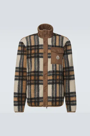 Moncler Giacca in teddy a quadri