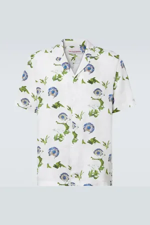 Orlebar Brown Camicia Maitan in lino con stampa