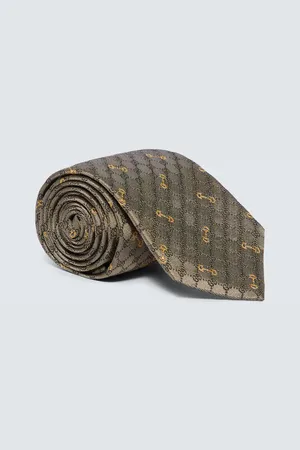 Gucci Cravatta GG in seta jacquard