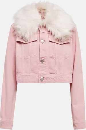 Ami Bomber di jeans con pelliccia
