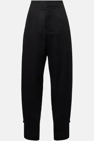 LEMAIRE Pantaloni barrel in raso di cotone