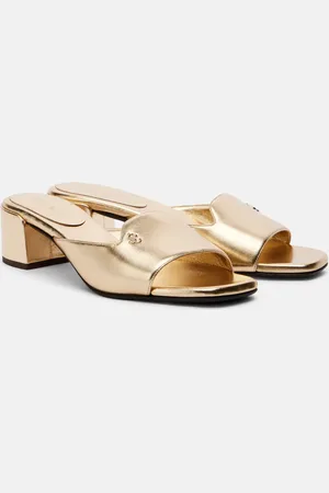 Jimmy Choo Sandali Dina 45 in pelle metallizzata