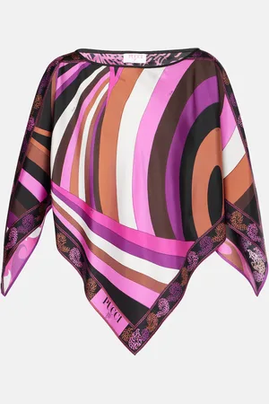 Puccini Top Iride in twill di seta