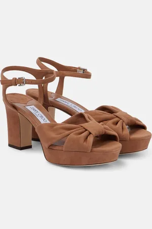 Jimmy Choo Sandali con plateau Heloise 80 in suede