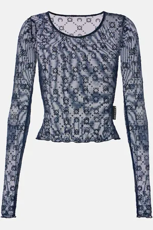 Marine Serre Top cropped Moon in mesh