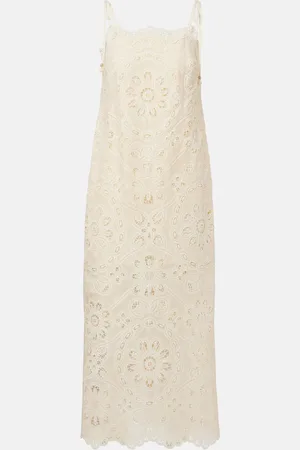 ZIMMERMANN Abito midi Rhiannon in cotone con ricamo