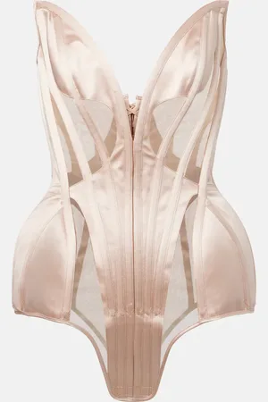 MUGLER Body a bustier in mesh