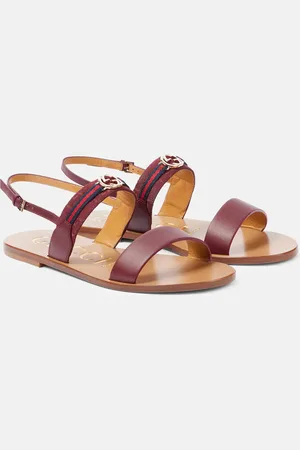 Gucci Sandali Interlocking G Web Stipes