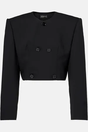 Balenciaga Giacca cropped in twill di lana